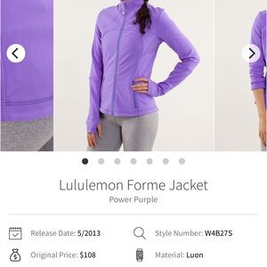 lululemon athletica  Forme Jacket in Power Purple